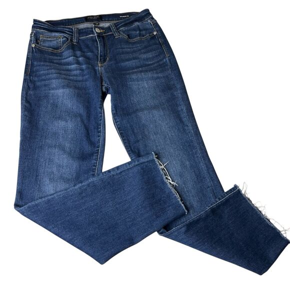 Judy Blue Jeans Womens 29 Straight Fit Ankle Length Frayed Hem 28” Inseam - Picture 1 of 9